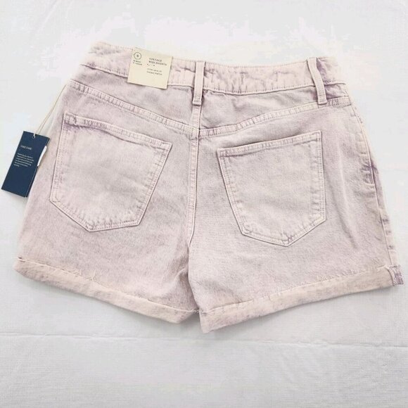 Universal Thread Womens High-Rise Vintage Midi Jean Shorts Purple Size 6/28 - Picture 3 of 4